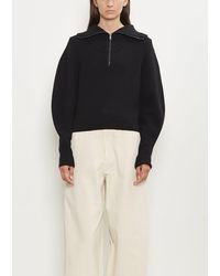 Lemaire - Zipped Wool Sweater - Lyst