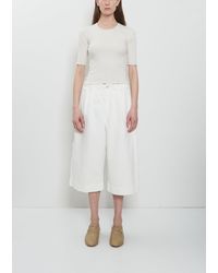 Lauren Manoogian - Washed Cotton Crop Trouser - Lyst
