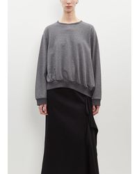 Yohji Yamamoto - Asymmetric Sweatshirt Pullover - Lyst