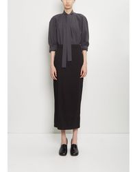 Lemaire - Cotton Denim Slit Skirt - Lyst