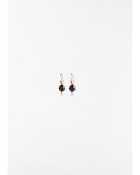 MIRIAM STELLA - Onyx Sphere Diamond Earrings - Lyst