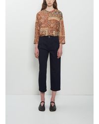 Visvim - Pleated Cropped Cotton Chino - Lyst