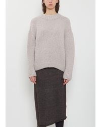 Lauren Manoogian - Handknit Alpaca Wool Crewneck Sweater - Lyst