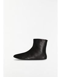 The Row - Stella Leather Bootie - Lyst