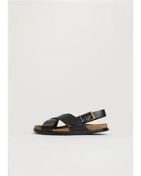 The Row - Buckle Leather Sandal - Lyst
