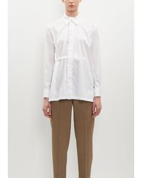 Issey Miyake - Fastened Cotton Blend Shirt - Lyst