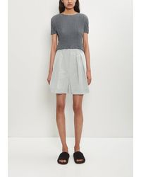 Issey Miyake - Crumpled Technical Cotton U Pants - Lyst