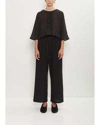 Apuntob - Wool Foulard Drawcord Wide Leg Pant - Lyst