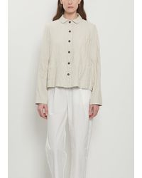 Apuntob - Cotton Linen Herringbone Jacket - Lyst