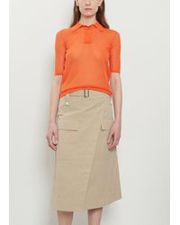 Plan C - Intarsia Cotton Polo Shirt - Lyst