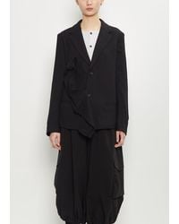 Y's Yohji Yamamoto - Wool Drape Jacket - Lyst