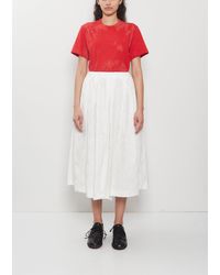 Comme des Garçons - Punched Pleated Cotton Pant - Lyst