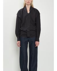 Lemaire - Ascot Cotton Silk Blouse - Lyst