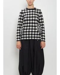 Comme des Garçons - Padded Details Checks Wool Sweater - Lyst