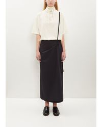 Lemaire - Light Wool Tailored Wrap Skirt - Lyst