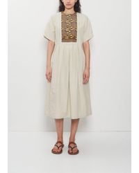 Antipast - Sock Knit Detail Cotton Dress - Lyst