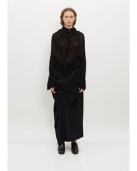 Yohji Yamamoto - Draped Long Skirt - Lyst