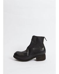 Guidi - Leather Front Zip Boot Pl1— Black - Lyst