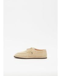 AURALEE - Suede Boat Shoes - Lyst