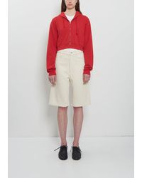 AURALEE - Silk Denim Wide Shorts - Lyst