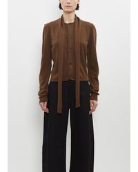 Lemaire - Twisted Cardigan With Scarf - Lyst