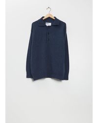 MHL by Margaret Howell - Oversized Wool Knitted Polo - Lyst
