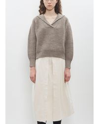 MHL by Margaret Howell - Chunky Sailor Collar Sweater - Lyst