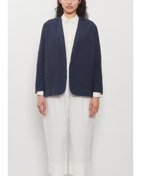 Apuntob - Open Front Crinkled Cotton Jacket - Lyst