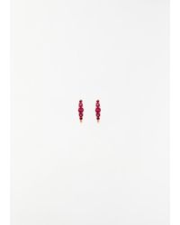 Ileana Makri - Ruby Rivulet Medium Oval Hoops - Lyst