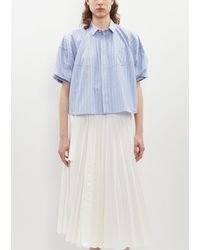 Sacai - Striped Cotton Poplin Shirt - Lyst