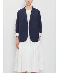 Apuntob - Open Front Crinkled Cotton Jacket - Lyst