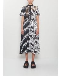 Sacai - Pattern Mix Fluid Dress - Lyst