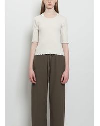 Lauren Manoogian - Ruffle Rib Pima Cotton Tee - Lyst