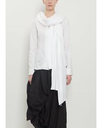 Yohji Yamamoto - Stole Detail Cotton Blouse - Lyst