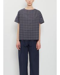 Apuntob - Short Sleeve Cotton Silk Top - Lyst