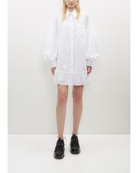 Simone Rocha - Signature Sleeve Short Shirt Dress W/ Trim - Lyst