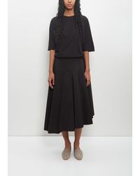FFORME - Cotton Rio Asymmetrical Pleated Midi Skirt - Lyst
