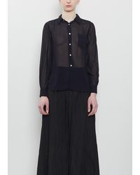 Comme des Garçons - Button Up Sheer Shirt - Lyst