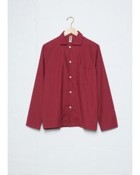 Tekla Unisex Sleepwear Flannel Shirt - Red