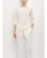 Apuntob - Linen Silk 3/4 Knit Sweater - Lyst