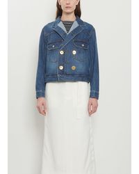 Sacai - Double-breasted Denim Jacket - Lyst