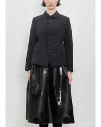Comme des Garçons - Wool Gabardine Peplum Layered Jacket - Lyst