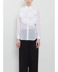 Comme des Garçons - Flower Appliques Sheer Shirt - Lyst