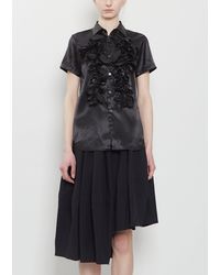 Comme des Garçons - Rosette Taffeta Short Sleeve Blouse - Lyst