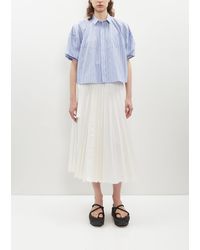 Sacai - Denim Pleated Skirt - Lyst