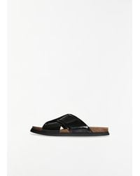 The Row - Cross Leather Sandal - Lyst
