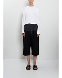 6397 - Cropped Drawstring Wool Pant - Lyst