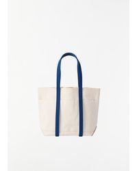 Amiacalva - Washed Canvas Two-tone Tote, Small - Lyst