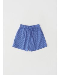 Tekla - Cotton Poplin Pyjamas Shorts - Lyst