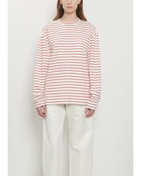 Plan C - Striped Jersey Long Sleeve T-shirt - Lyst